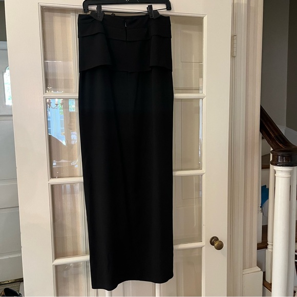 BCBG black Beverly peplum formal black tie maxi skirt - Picture 3 of 9